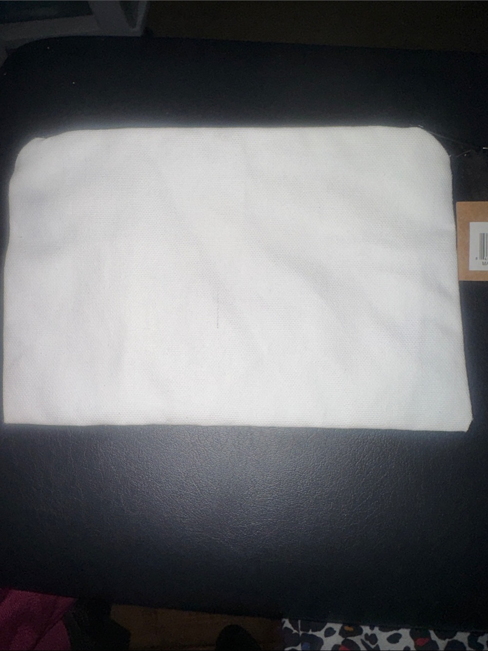 Rainbow 'Hello There' Canvas Cosmetic Pouch - White - Picture 3 of 7
